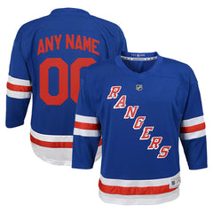 NHL Blue New York Rangers Youth Replica Custom Jersey