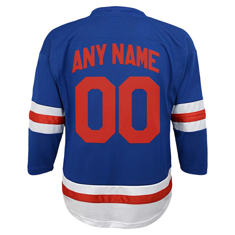 NHL Blue New York Rangers Youth Replica Custom Jersey
