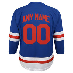 NHL Blue New York Rangers Youth Replica Custom Jersey