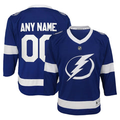 NHL Blue Tampa Bay Lightning Youth Replica Custom Jersey