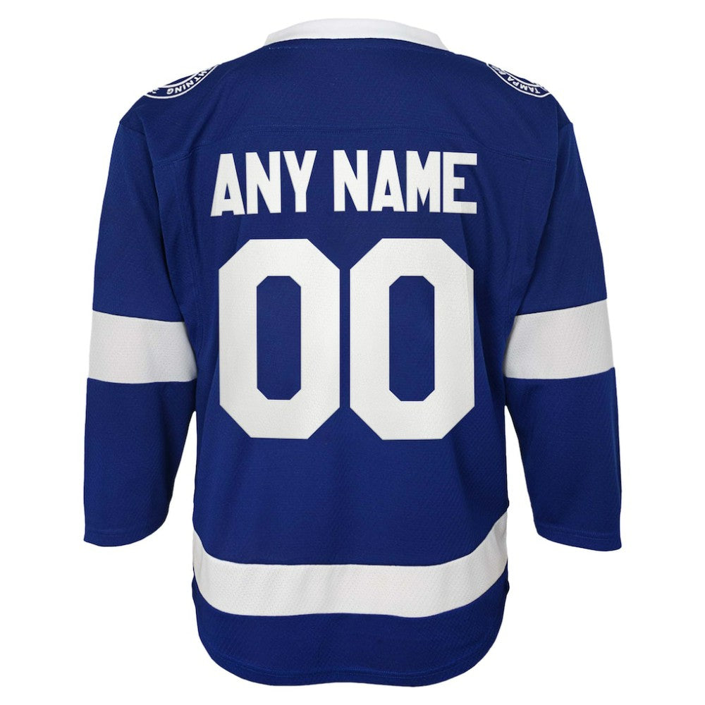 NHL Blue Tampa Bay Lightning Youth Replica Custom Jersey