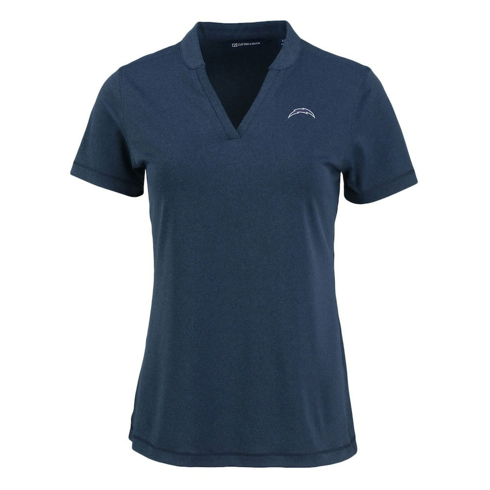 Cutter & Buck Women's Forge Stretch Blade DryTec V-Neck Polo - Los Angeles Chargers