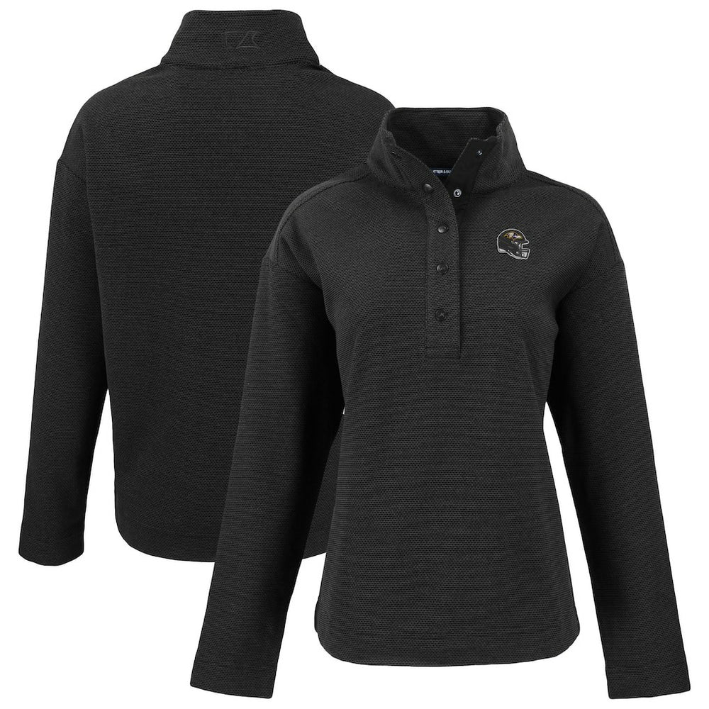 Cutter & Buck Women's Hunts Point Eco Half-Snap Sweatshirt - Baltimore Ravens