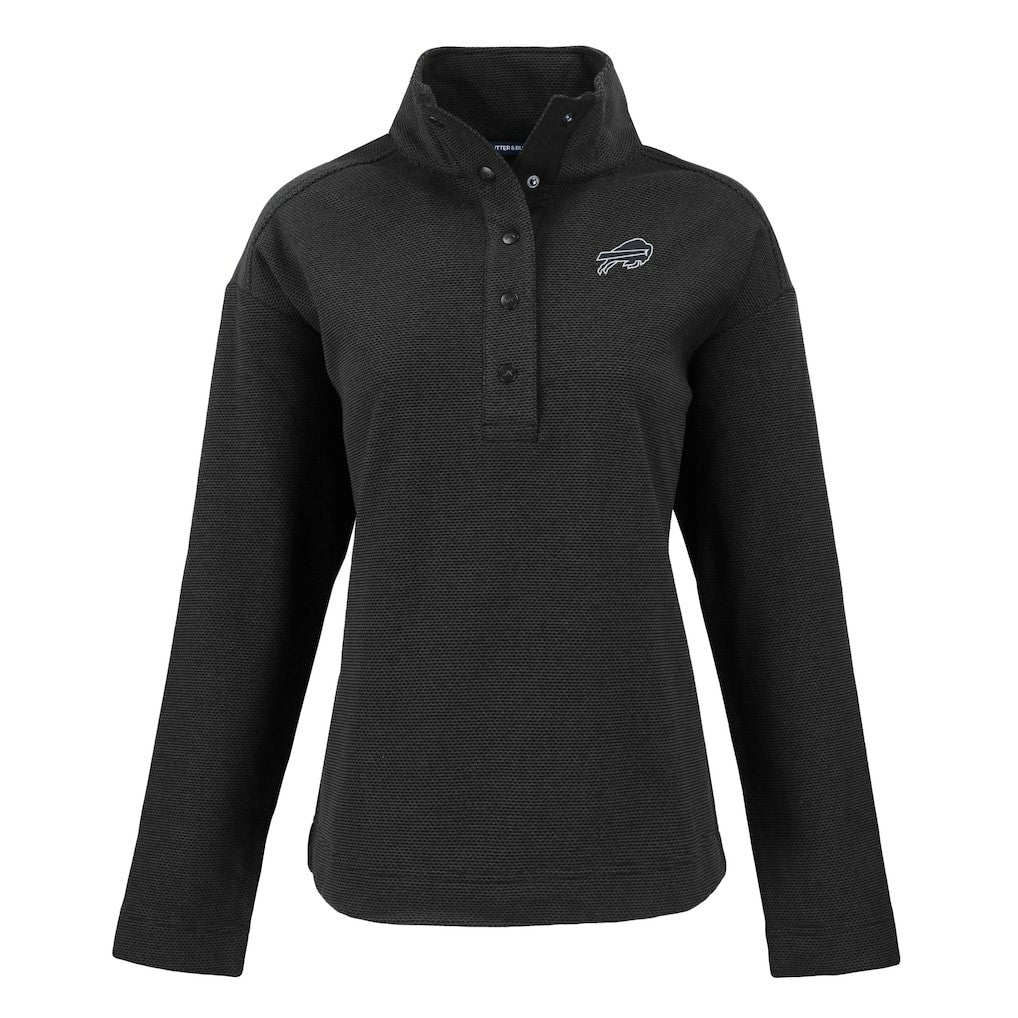 Cutter & Buck Women's Hunts Point Eco Half-Snap Sweatshirt - Buffalo Bills