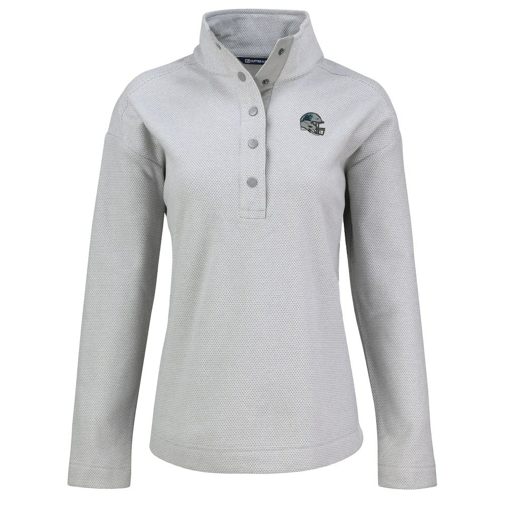 Cutter & Buck Women's Hunts Point Eco Half-Snap Sweatshirt - Carolina Panthers