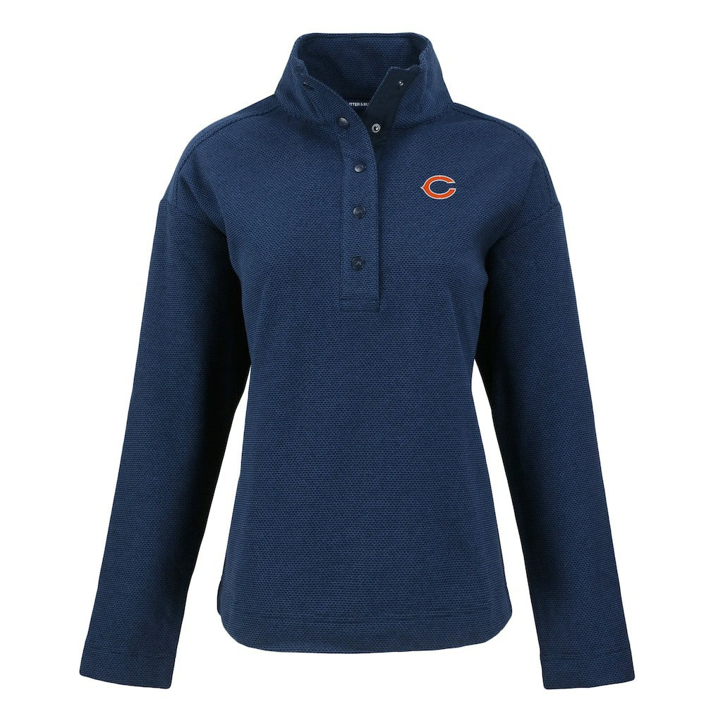 Cutter & Buck Women's Hunts Point Eco Half-Snap Sweatshirt - Chicago Bears