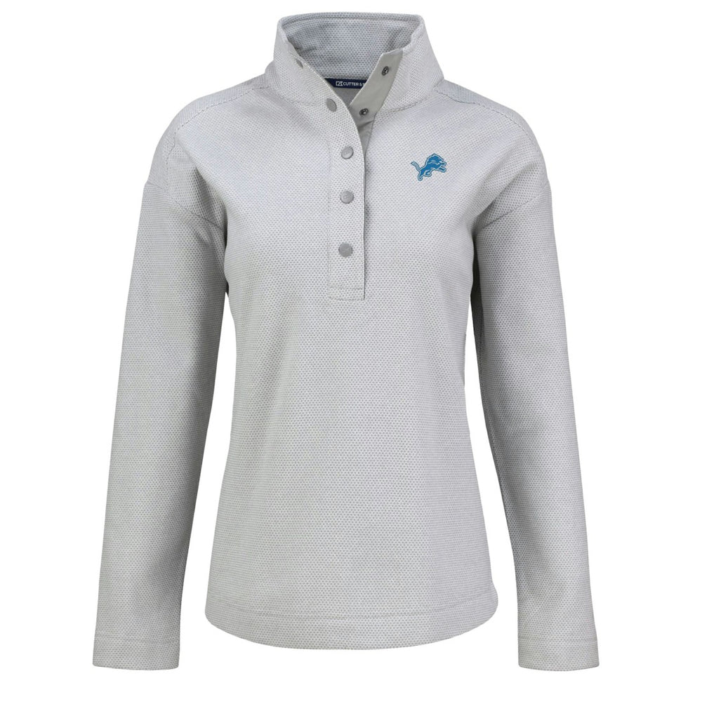 Cutter & Buck Women's Hunts Point Eco Half-Snap Sweatshirt - Detroit Lions