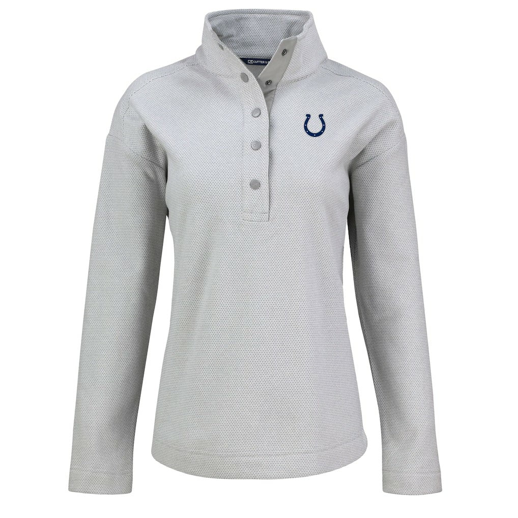 Cutter & Buck Women's Hunts Point Eco Half-Snap Sweatshirt - Indianapolis Colts