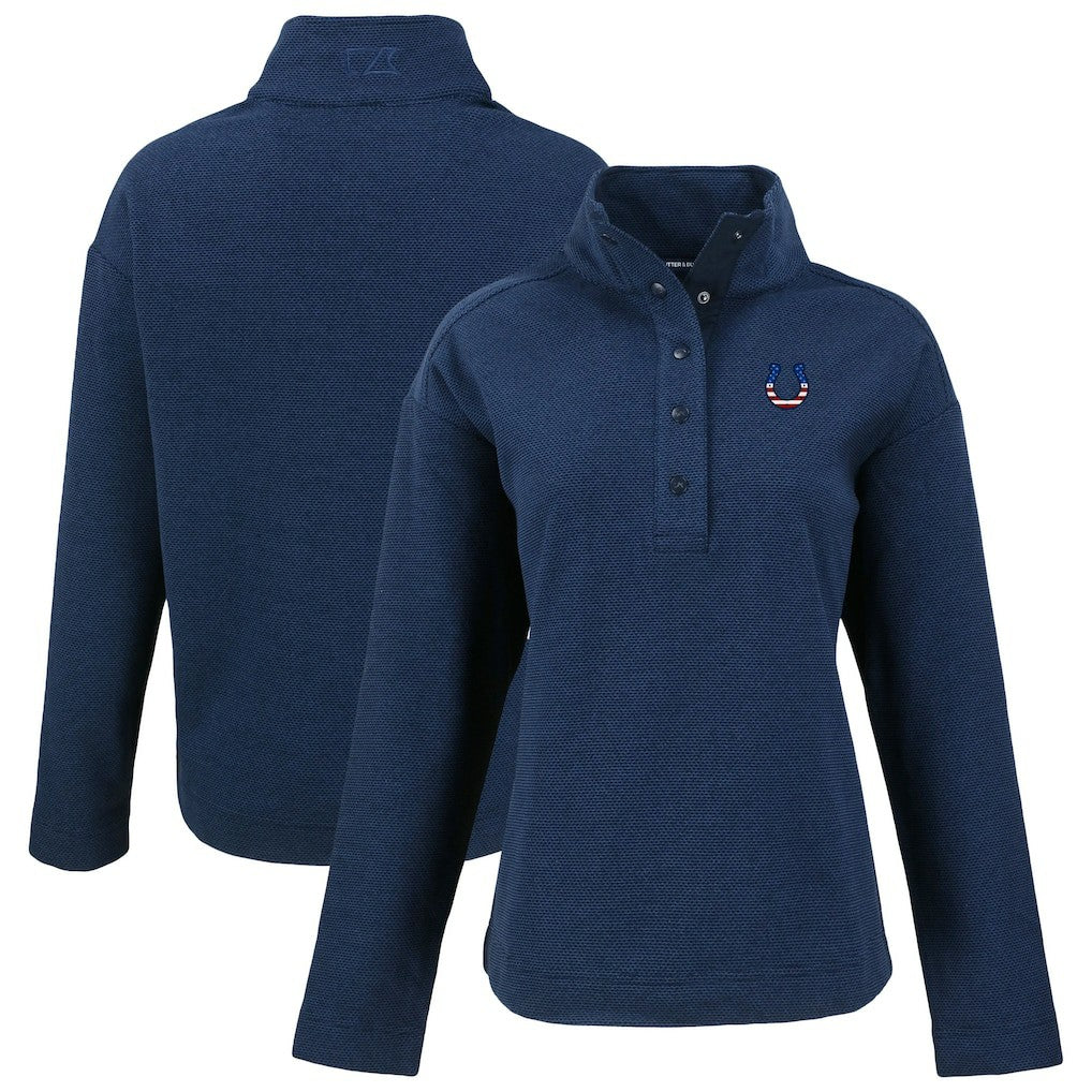 Cutter & Buck Women's Hunts Point Eco Half-Snap Sweatshirt - Indianapolis Colts
