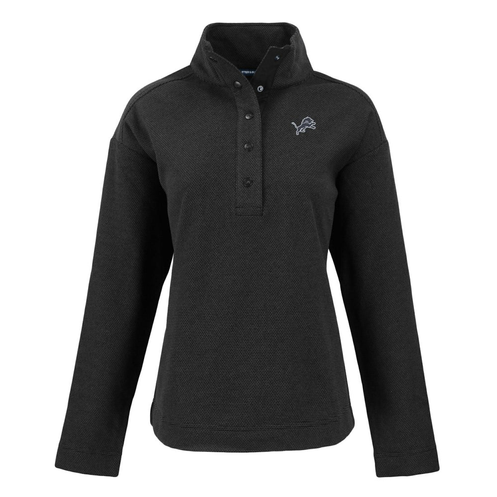 Cutter & Buck Women's Hunts Point Eco Half-Snap Sweatshirt - Detroit Lions