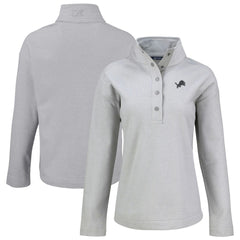 Cutter & Buck Women's Hunts Point Eco Half-Snap Sweatshirt - Detroit Lions