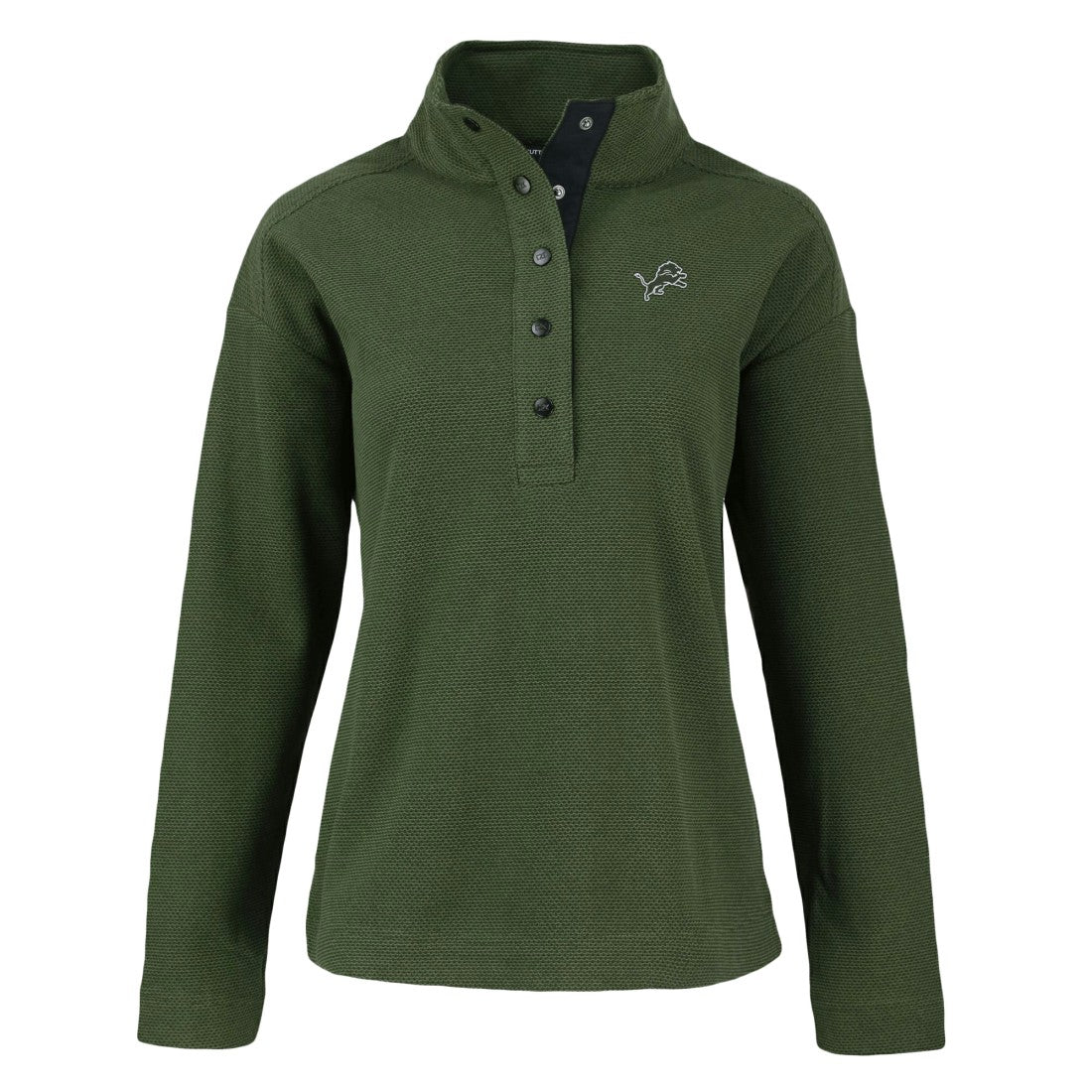 Cutter & Buck Women's Hunts Point Eco Half-Snap Sweatshirt - Detroit Lions
