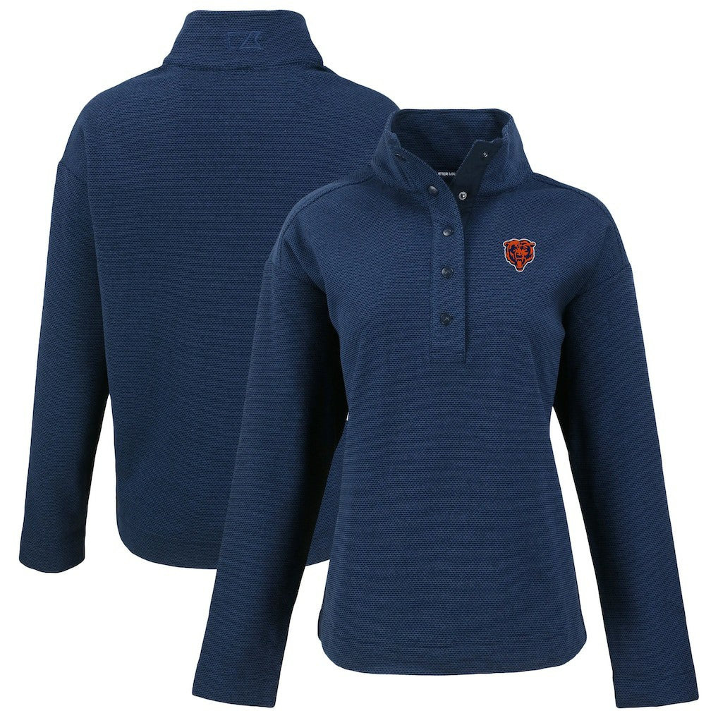 Cutter & Buck Women's Hunts Point Eco Half-Snap Sweatshirt - Chicago Bears