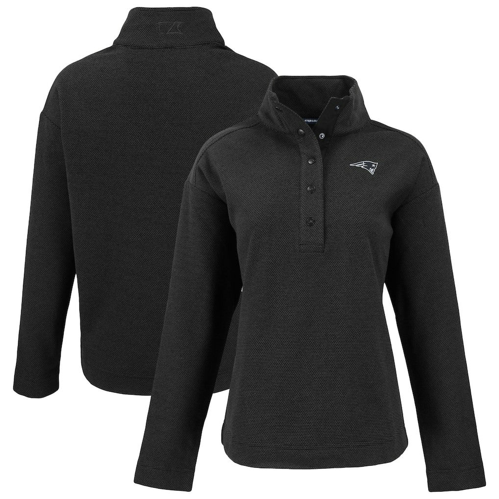 Cutter & Buck Women's Hunts Point Eco Half-Snap Sweatshirt - New England Patriots