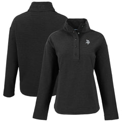 Cutter & Buck Women's Hunts Point Eco Half-Snap Sweatshirt - Minnesota Vikings