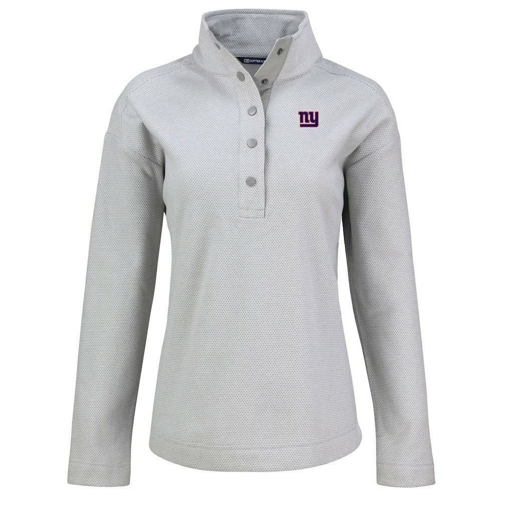 Cutter & Buck Women's Hunts Point Eco Half-Snap Sweatshirt - New York Giants