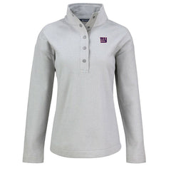 Cutter & Buck Women's Hunts Point Eco Half-Snap Sweatshirt - New York Giants