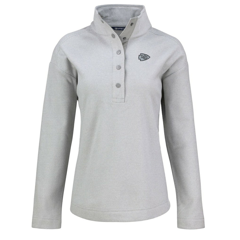 Cutter & Buck Women's Hunts Point Eco Half-Snap Sweatshirt - Kansas City Chiefs