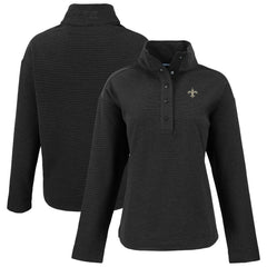Cutter & Buck Women's Hunts Point Eco Half-Snap Sweatshirt - New Orleans Saints