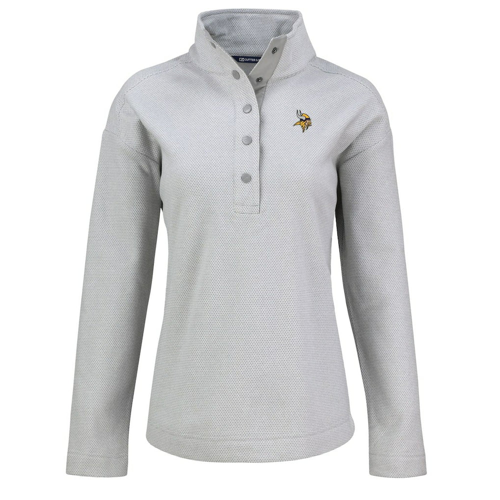 Cutter & Buck Women's Hunts Point Eco Half-Snap Sweatshirt - Minnesota Vikings