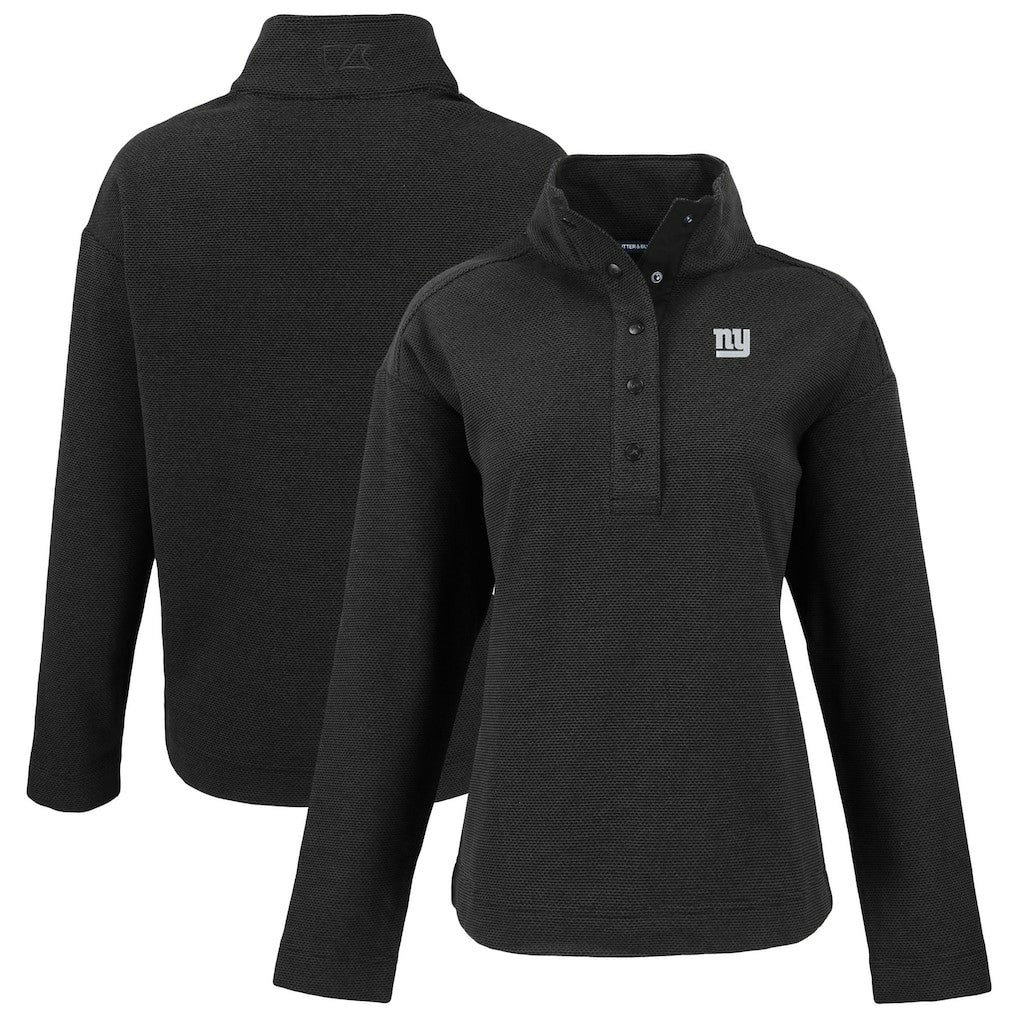 Cutter & Buck Women's Hunts Point Eco Half-Snap Sweatshirt - New York Giants
