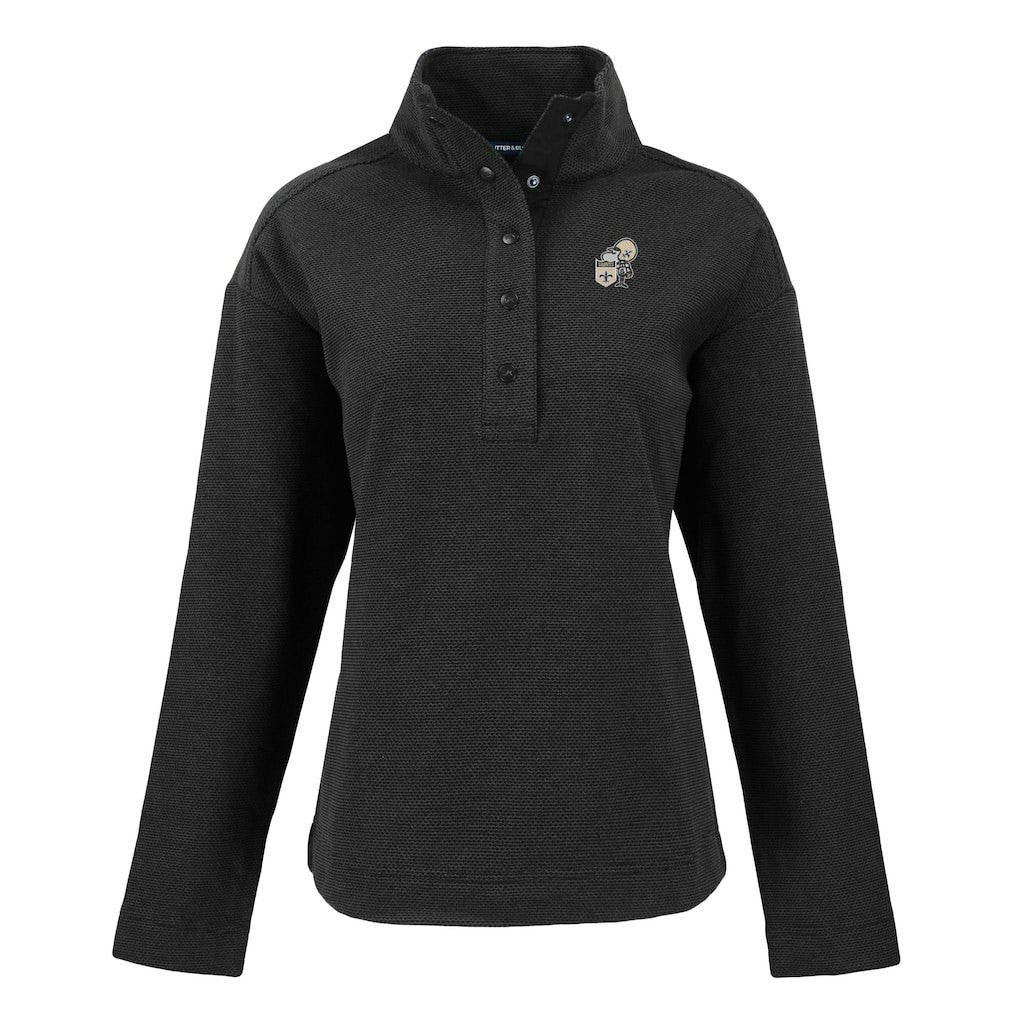 Cutter & Buck Women's Hunts Point Eco Half-Snap Sweatshirt - New Orleans Saints
