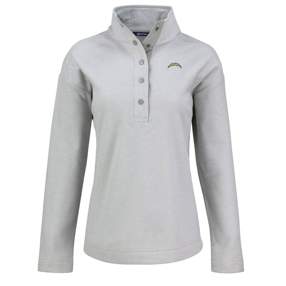 Cutter & Buck Women's Hunts Point Eco Half-Snap Sweatshirt - Los Angeles Chargers