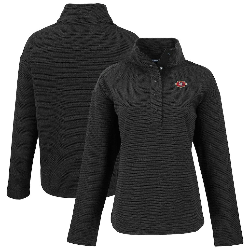 Cutter & Buck Women's Hunts Point Eco Half-Snap Sweatshirt - San Francisco 49ers