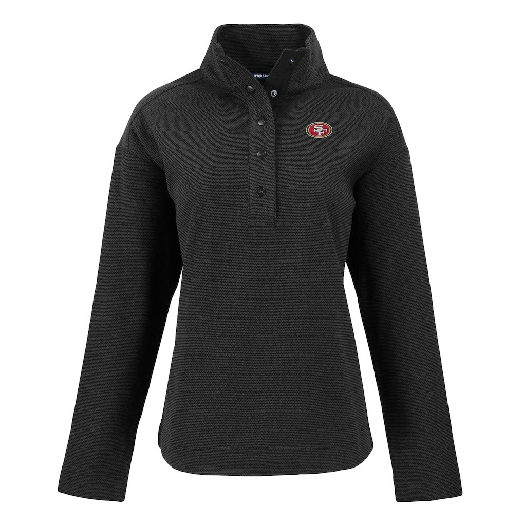 Cutter & Buck Women's Hunts Point Eco Half-Snap Sweatshirt - San Francisco 49ers