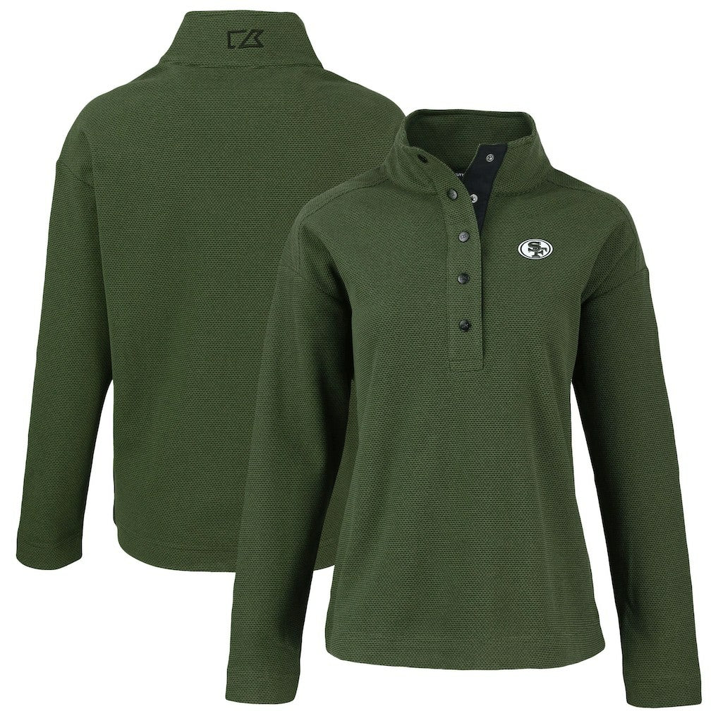 Cutter & Buck Women's Hunts Point Eco Half-Snap Sweatshirt - San Francisco 49ers