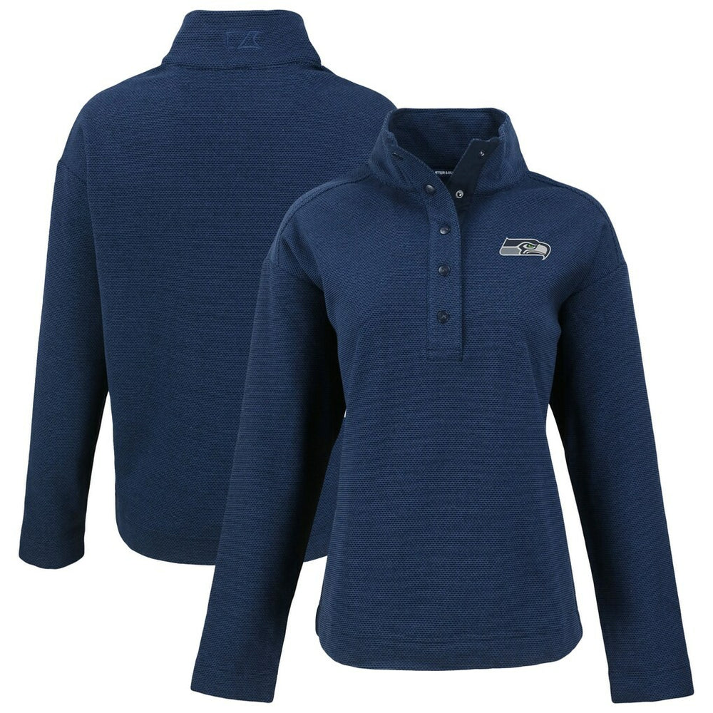 Cutter & Buck Women's Hunts Point Eco Half-Snap Sweatshirt - Seattle Seahawks