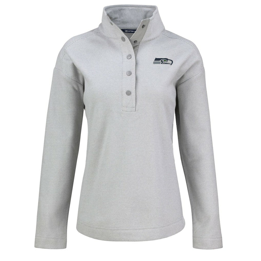 Cutter & Buck Women's Hunts Point Eco Half-Snap Sweatshirt - Seattle Seahawks