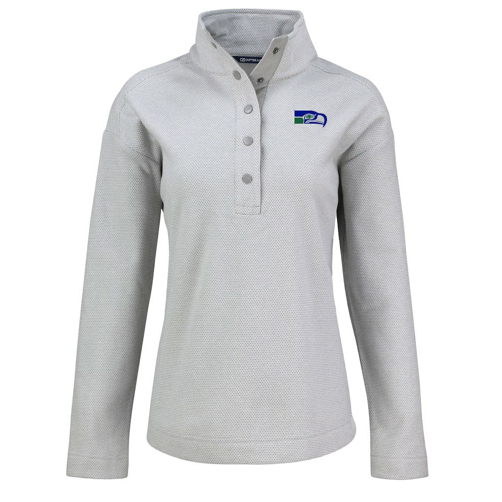 Cutter & Buck Women's Hunts Point Eco Half-Snap Sweatshirt - Seattle Seahawks