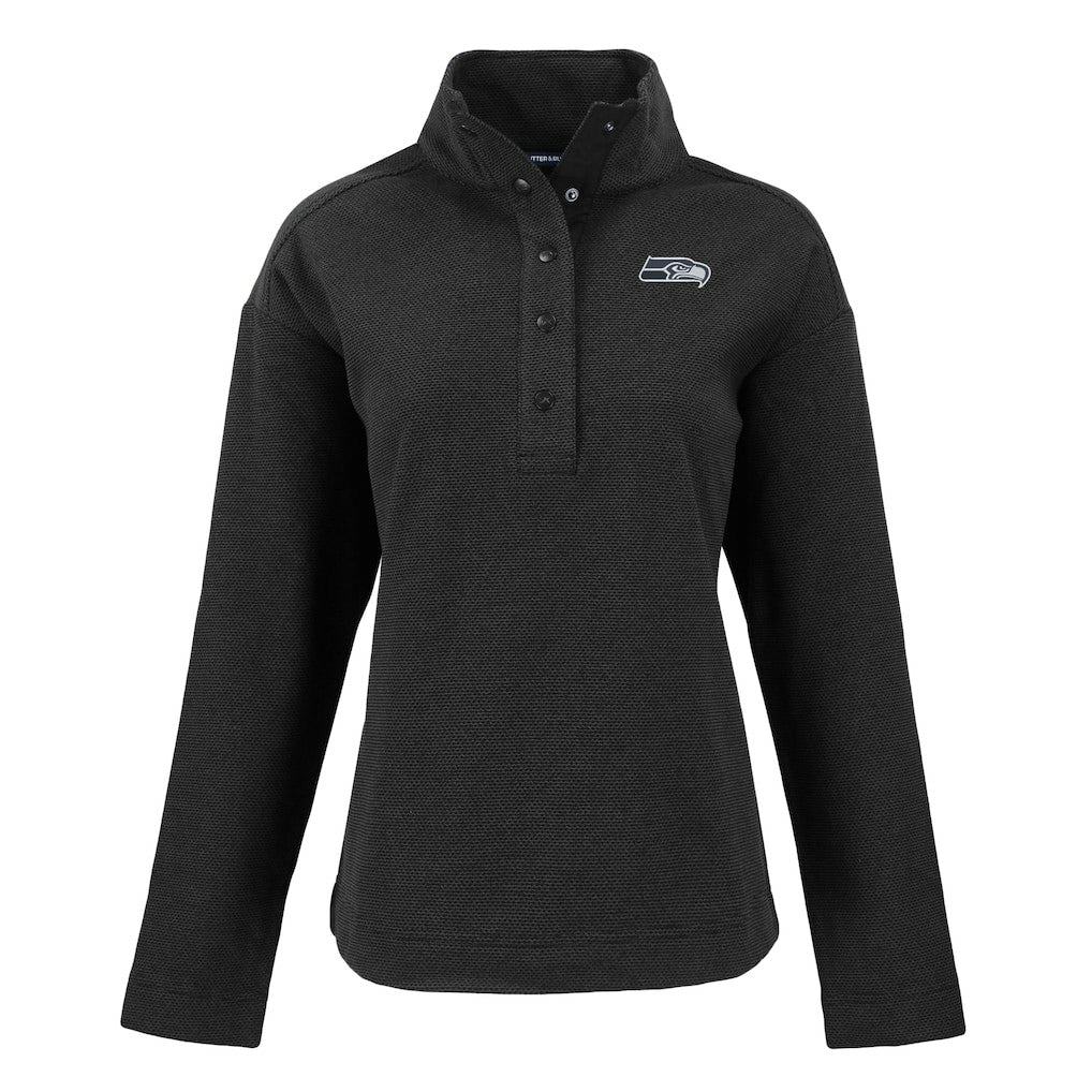 Cutter & Buck Women's Hunts Point Eco Half-Snap Sweatshirt - Seattle Seahawks