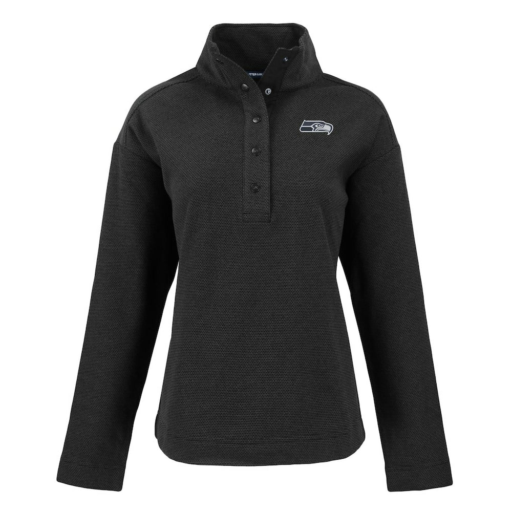 Cutter & Buck Women's Hunts Point Eco Half-Snap Sweatshirt - Seattle Seahawks