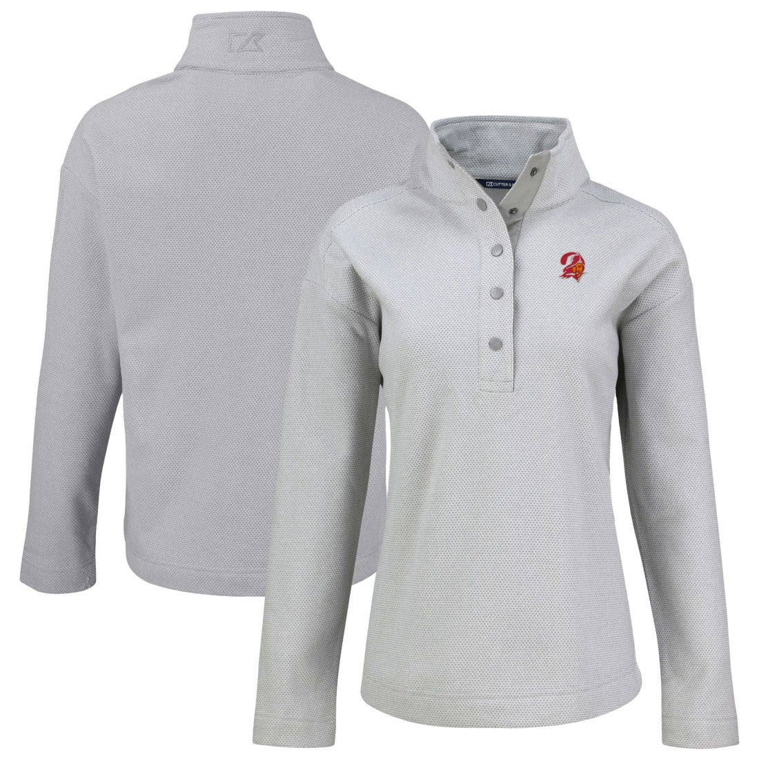 Cutter & Buck Women's Hunts Point Eco Half-Snap Sweatshirt - Tampa Bay Buccaneers