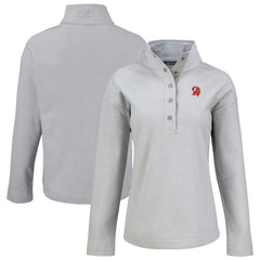Cutter & Buck Women's Hunts Point Eco Half-Snap Sweatshirt - Tampa Bay Buccaneers