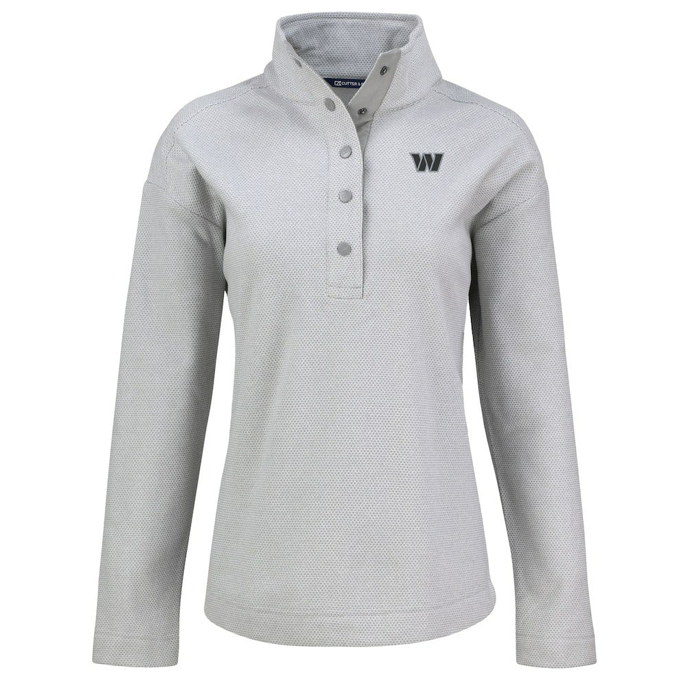 Cutter & Buck Women's Hunts Point Eco Half-Snap Sweatshirt - Washington Commanders