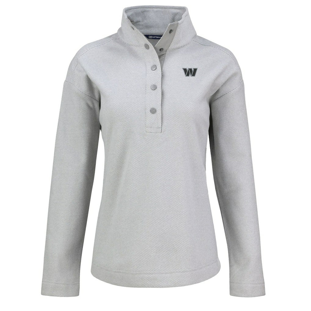 Cutter & Buck Women's Hunts Point Eco Half-Snap Sweatshirt - Washington Commanders