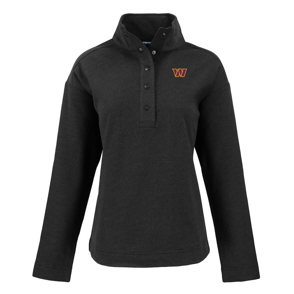 Cutter & Buck Women's Hunts Point Eco Half-Snap Sweatshirt - Washington Commanders