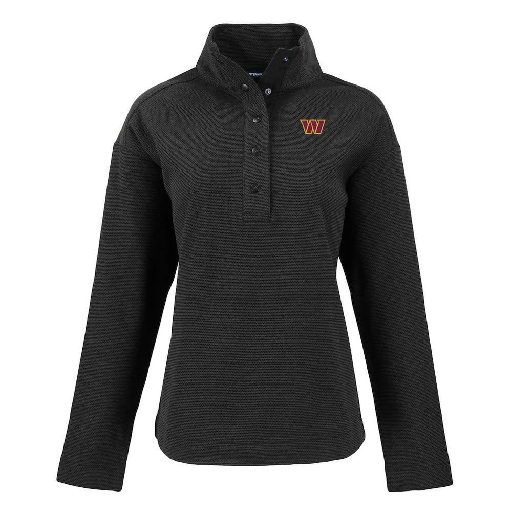 Cutter & Buck Women's Hunts Point Eco Half-Snap Sweatshirt - Washington Commanders