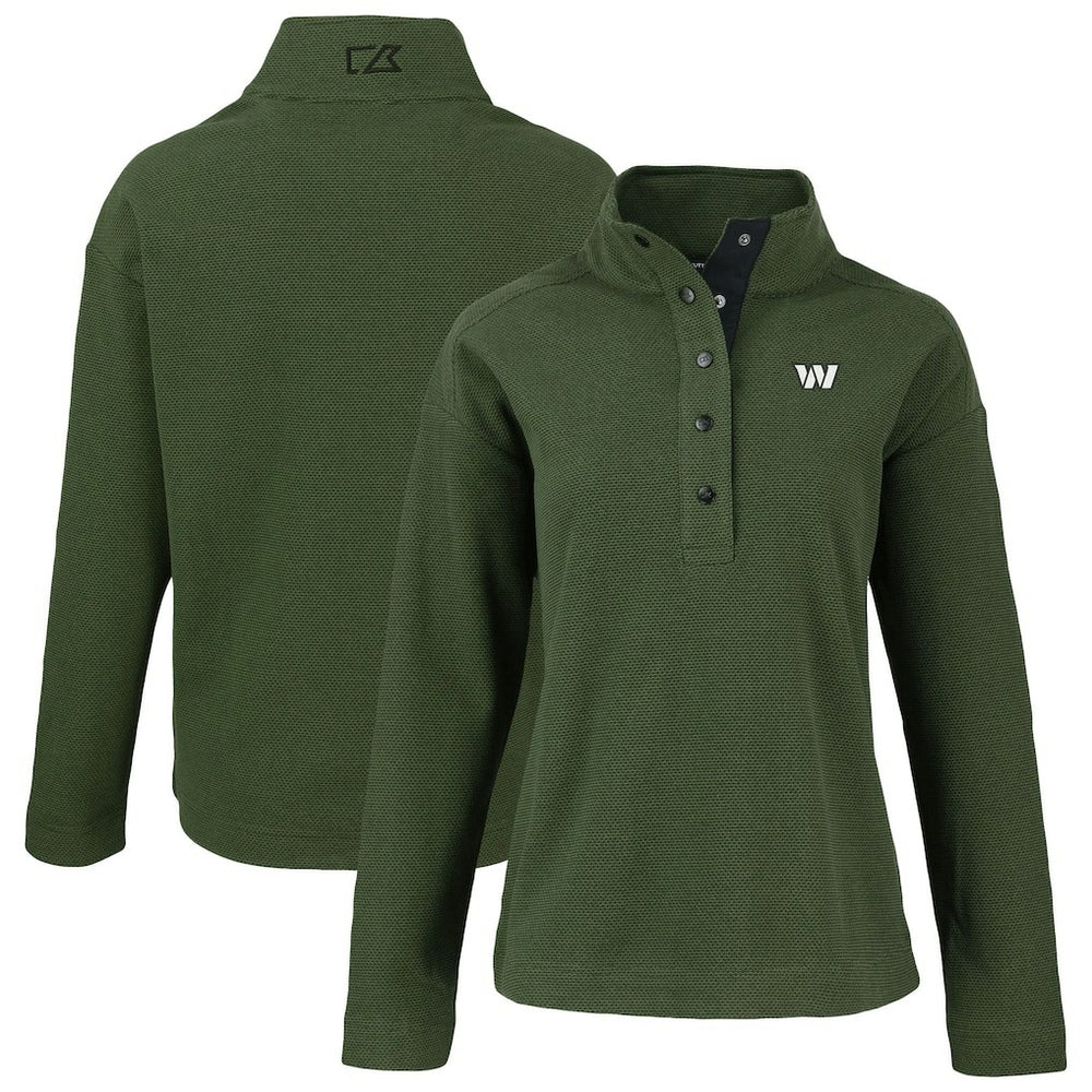 Cutter & Buck Women's Hunts Point Eco Half-Snap Sweatshirt - Washington Commanders