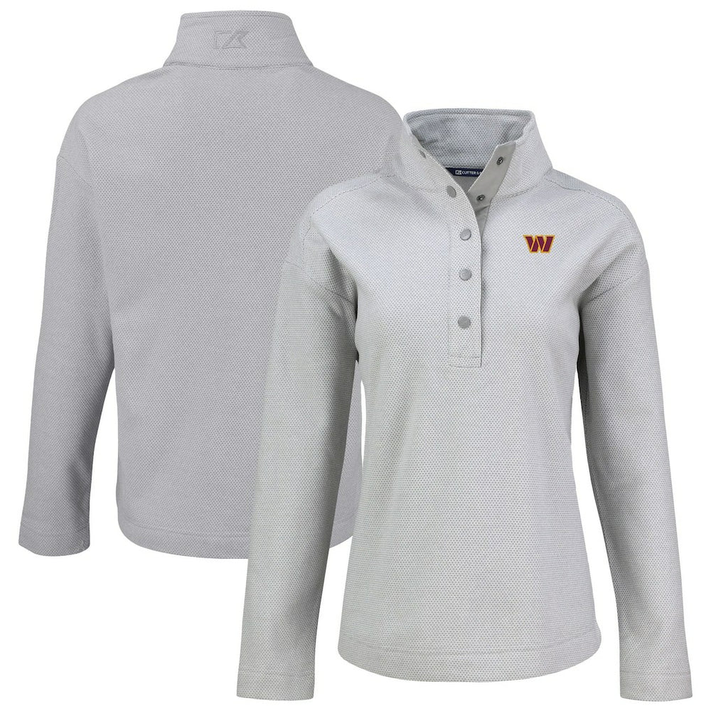 Cutter & Buck Women's Hunts Point Eco Half-Snap Sweatshirt - Washington Commanders