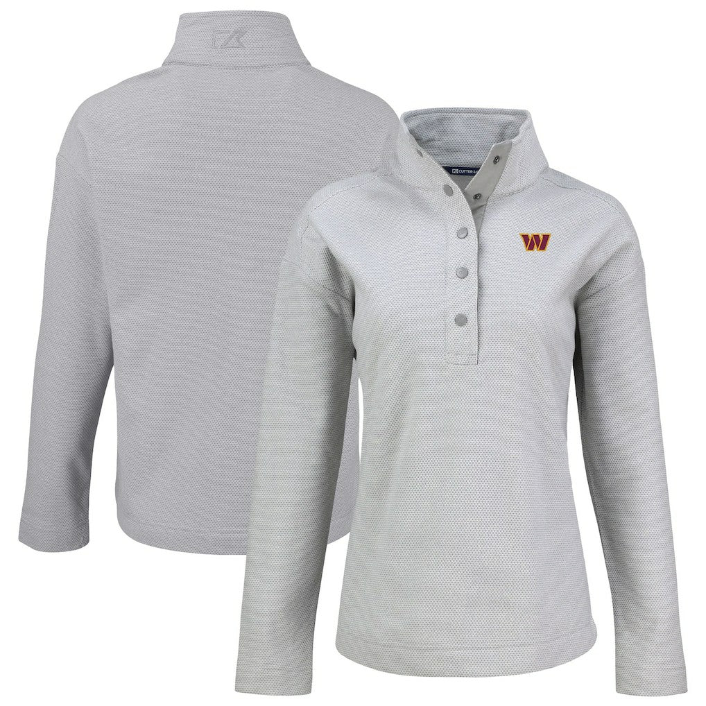 Cutter & Buck Women's Hunts Point Eco Half-Snap Sweatshirt - Washington Commanders