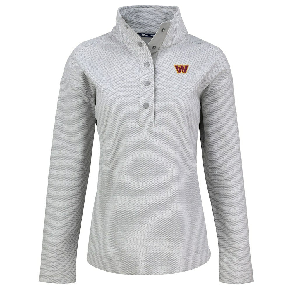Cutter & Buck Women's Hunts Point Eco Half-Snap Sweatshirt - Washington Commanders