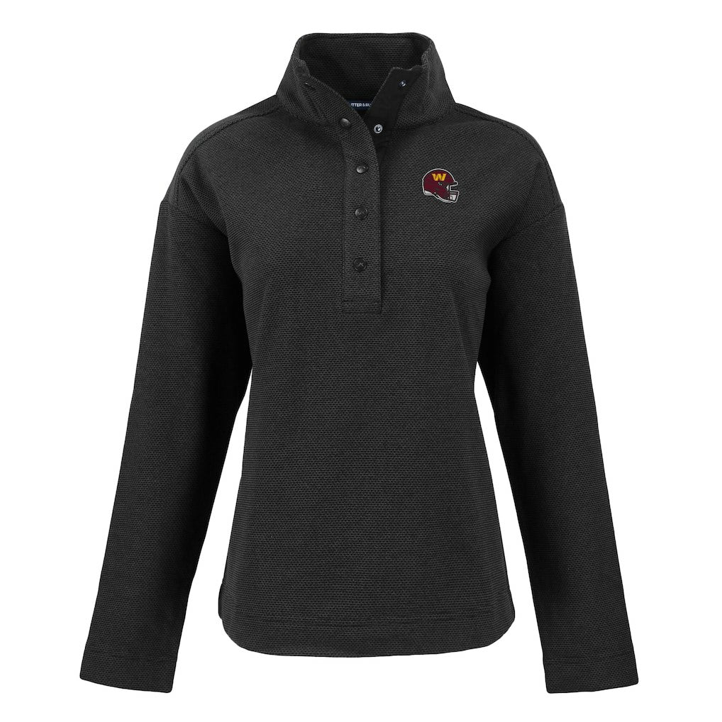 Cutter & Buck Women's Hunts Point Eco Half-Snap Sweatshirt - Washington Commanders