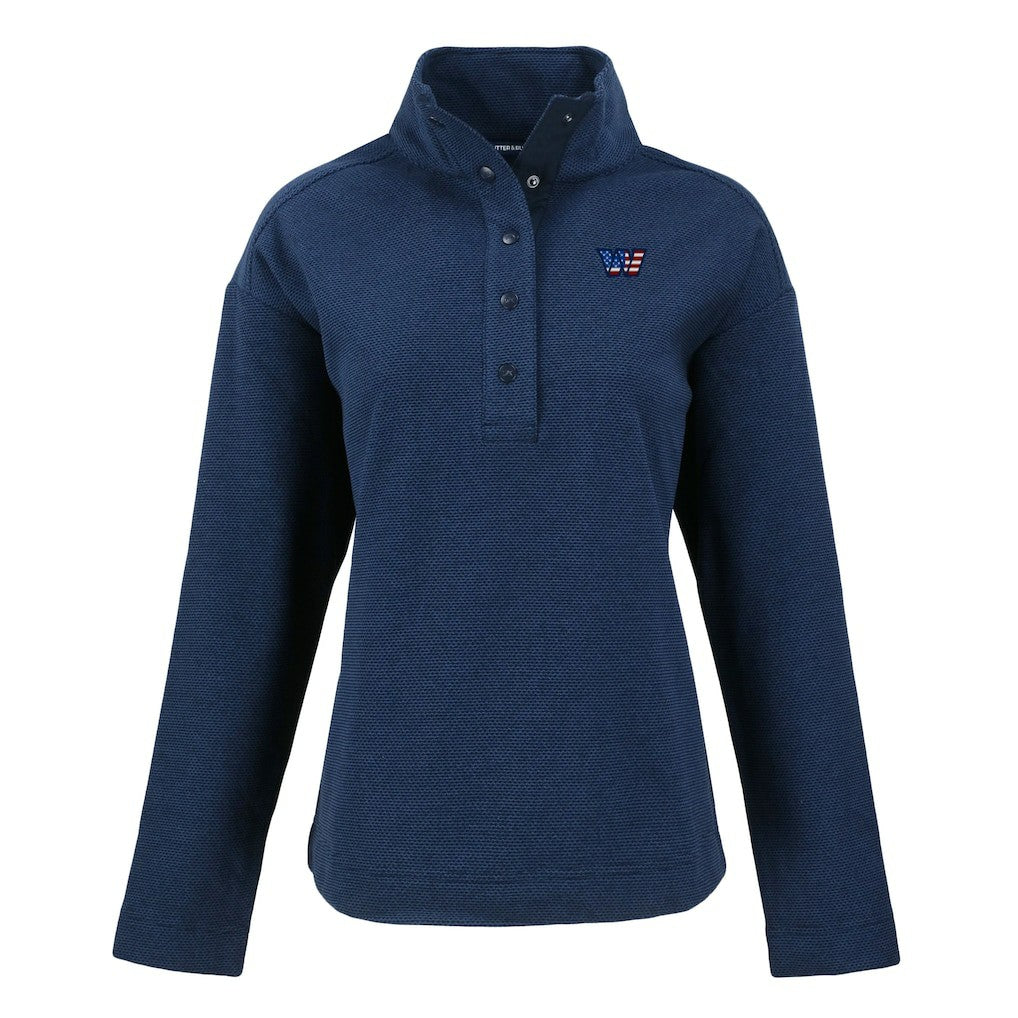 Cutter & Buck Women's Hunts Point Eco Half-Snap Sweatshirt - Washington Commanders