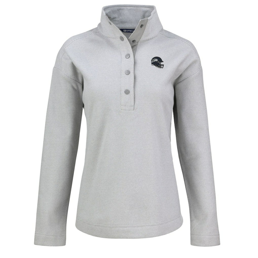 Cutter & Buck Women's Hunts Point Eco Half-Snap Sweatshirt - Seattle Seahawks