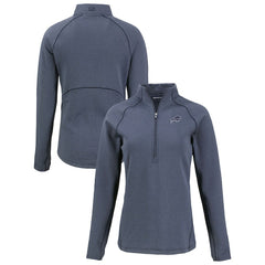 Cutter & Buck Women's Peshastin Eco Fleece Recycled Tri-Blend Raglan Half-Zip Jacket - Buffalo Bills