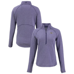 Cutter & Buck Women's Peshastin Eco Fleece Recycled Tri-Blend Raglan Half-Zip Jacket - Baltimore Ravens